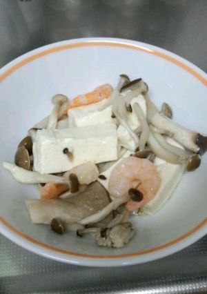 きのことエビと豆腐の和風オイル蒸し-レシピのメイン写真