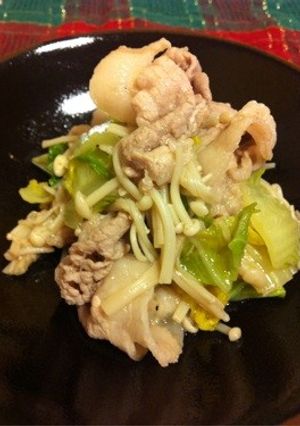 簡単！豚肉と白菜のまろやかしょうが炒め-レシピのメイン写真