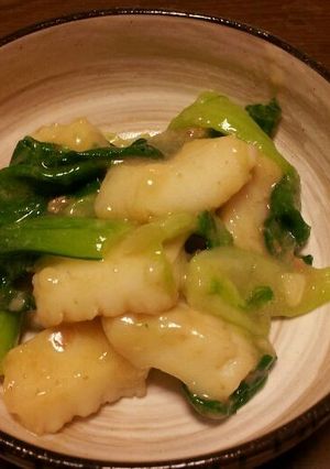 イカと青梗菜の炒めもの(覚書)-レシピのメイン写真