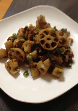 うま味噌そぼろレンコン！-レシピのメイン写真