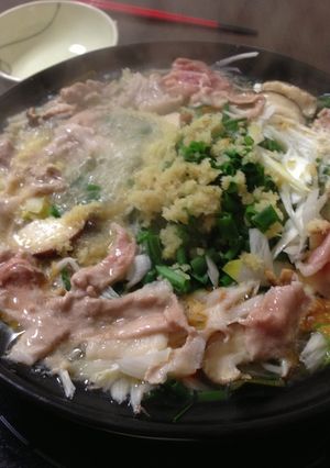 ネギと生姜たっぷりピリ辛味噌鍋！-レシピのメイン写真