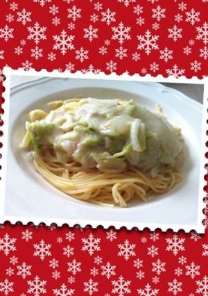 白菜とツナの豆乳クリームパスタ-レシピのメイン写真