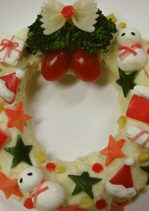 ★楽しいクリスマス★リースのポテサラダ★-レシピのメイン写真