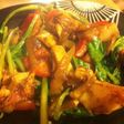 韓国家庭料理・イカと野菜のピリ辛炒め
