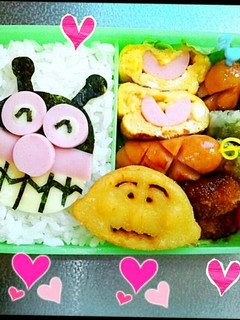 キャラ弁 スライスチーズでばいきんまん-レシピのメイン写真