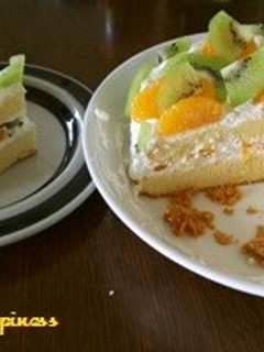 オレンジ&キウィのデコレーションケーキ-レシピのメイン写真