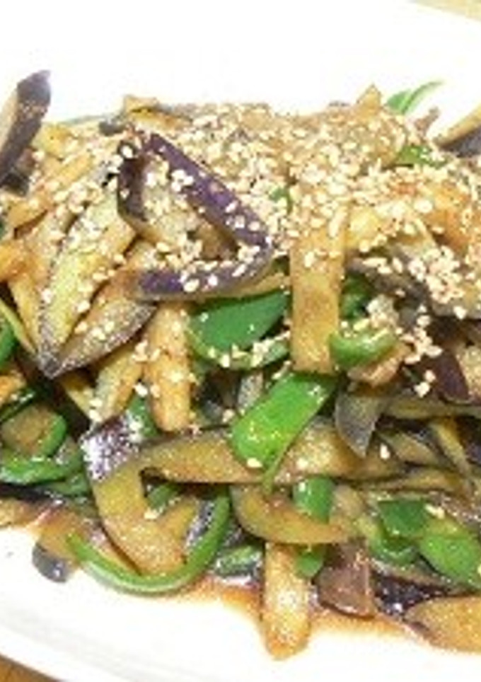 旨粒しょうゆ★ナスとピーマンの炒めもの-レシピのメイン写真