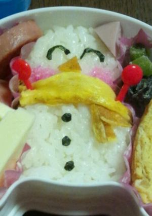 キャラ弁★スノーマン-レシピのメイン写真
