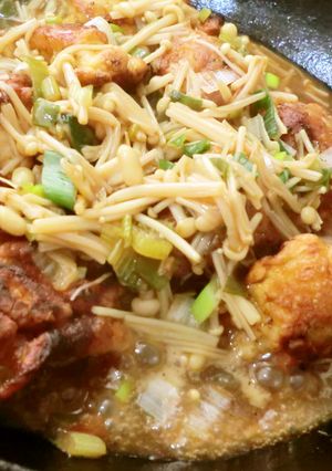 鶏胸☆えのきと葱のとろみ南蛮だれ-レシピのメイン写真
