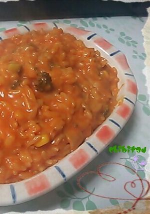 野菜ジュースde簡単リゾット-レシピのメイン写真