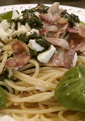 ほうれん草ベーコンのフェタチーズパスタ-レシピのメイン写真