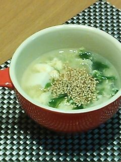 水菜と豆腐のたまごスープ-レシピのメイン写真