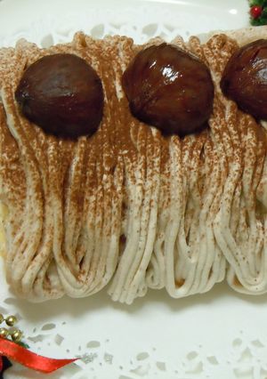 モンブランロールでクリスマス☆-レシピのメイン写真