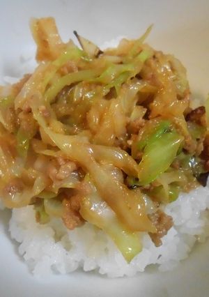 あまったキャベツで肉味噌丼-レシピのメイン写真