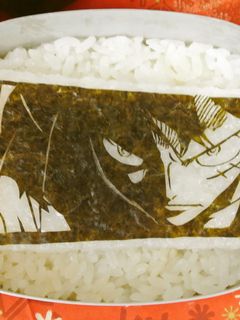 αオブ海苔で簡単モノクロキャラ弁シート-レシピのメイン写真