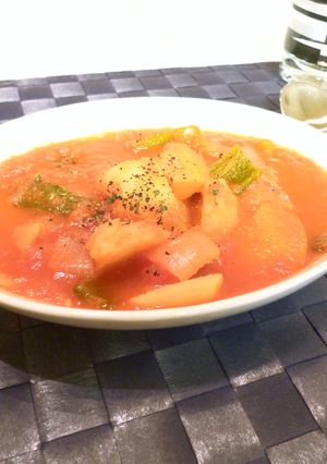 鶏ささみと野菜のトマト煮-レシピのメイン写真