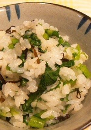 かぶの葉と塩昆布の混ぜご飯★おにぎりにも-レシピのメイン写真