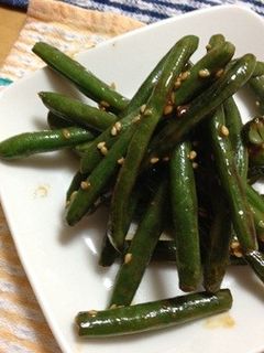 簡単♬インゲンの焼肉タレマヨ炒め-レシピのメイン写真