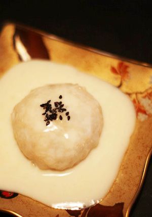 柚子大福のホットミルクあんかけ-レシピのメイン写真
