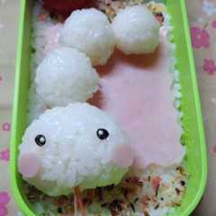 รูปของ お弁当に☆簡単白へびにぎり