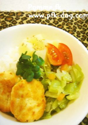 ★ワンコ用 お豆腐と鶏肉のハンバーグ★-レシピのメイン写真