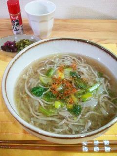 飲んだ後に☆あったかとろ~り鬼おろし蕎麦-レシピのメイン写真