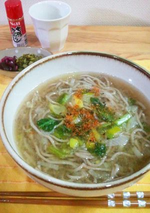 飲んだ後に☆あったかとろ～り鬼おろし蕎麦-レシピのメイン写真