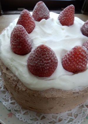 濃厚☆チョコバタークリームケーキ(苺)-レシピのメイン写真