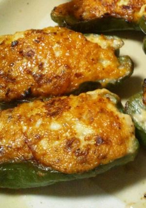 簡単鶏ミンチでピーマンの肉詰め♪-レシピのメイン写真