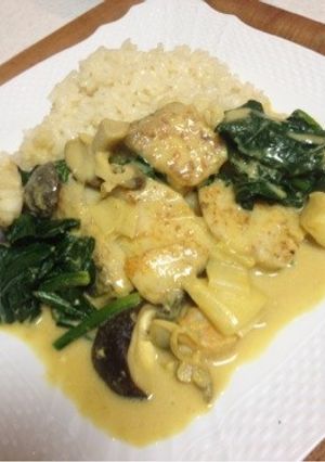 鱈のムニエルのグリーンカレー風味-レシピのメイン写真