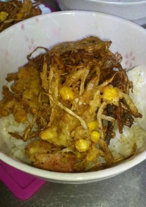 もやしベーコンコーンのかき揚げ丼-レシピのメイン写真