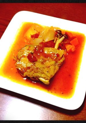 ズボラ男の簡単鶏肉のトマト煮-レシピのメイン写真