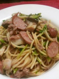 豆苗とエリンギ、シーチキンの和風パスタ-レシピのメイン写真