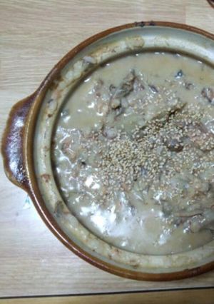 サバ缶で♡豆乳雑炊-レシピのメイン写真