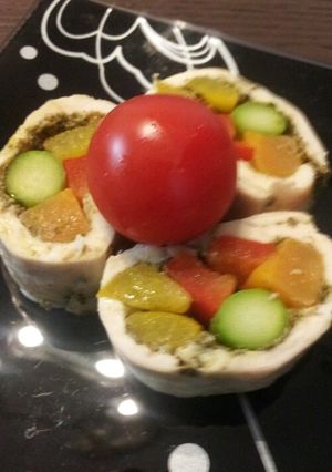 クリスマスに☆ささみでロールチキン-レシピのメイン写真