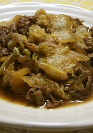 丼もイケる♪牛肉と白菜のすき煮-レシピのメイン写真