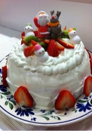 クリスマスケーキ白いお山-レシピのメイン写真