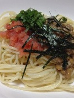 明太納豆スパゲティ-レシピのメイン写真