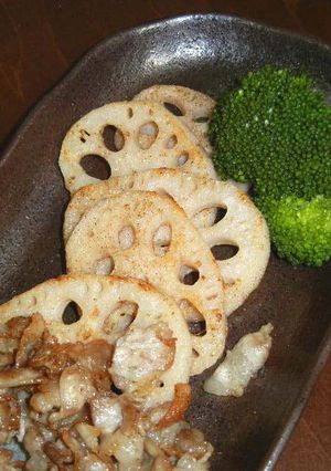 レンコンとカリカリ豚バラ肉のソテー-レシピのメイン写真