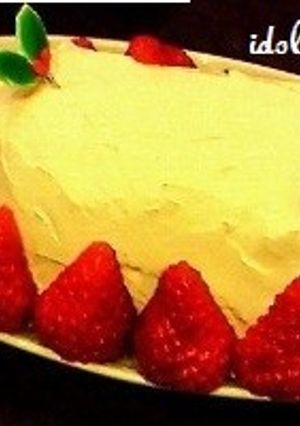 生クリームだけでクリスマスケーキ-レシピのメイン写真