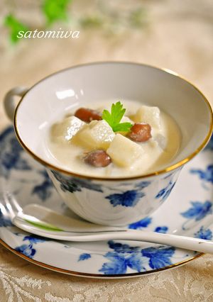 ホクホクとろ～り♡長芋と豆のホットミルク-レシピのメイン写真