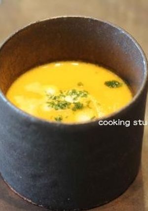 電子レンジでＯＫ☆パンプキンスープ卵風味-レシピのメイン写真