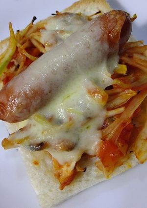 野菜たっぷりパンピザ-レシピのメイン写真