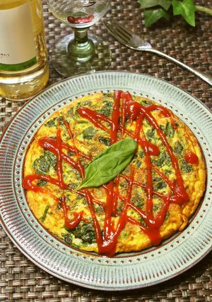 残り物で竹輪入り根菜微塵オムレツ-レシピのメイン写真