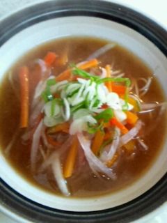 シャキ②根菜とツル②素麺の俺流の味噌汁-レシピのメイン写真