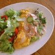 カフェ風ブランチ*チーズオムレツのクリームソース*