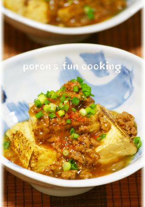 焼き豆腐と豚ひき肉の甘辛とろみ煮-レシピのメイン写真
