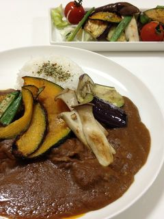 焼き野菜のせ☆彩りカレー-レシピのメイン写真