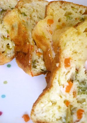 長ねぎ消費に♪野菜たっぷりケークサレ-レシピのメイン写真