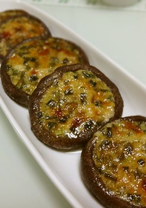 じゅわ～っと☆椎茸のにんにくねぎマヨ焼き-レシピのメイン写真